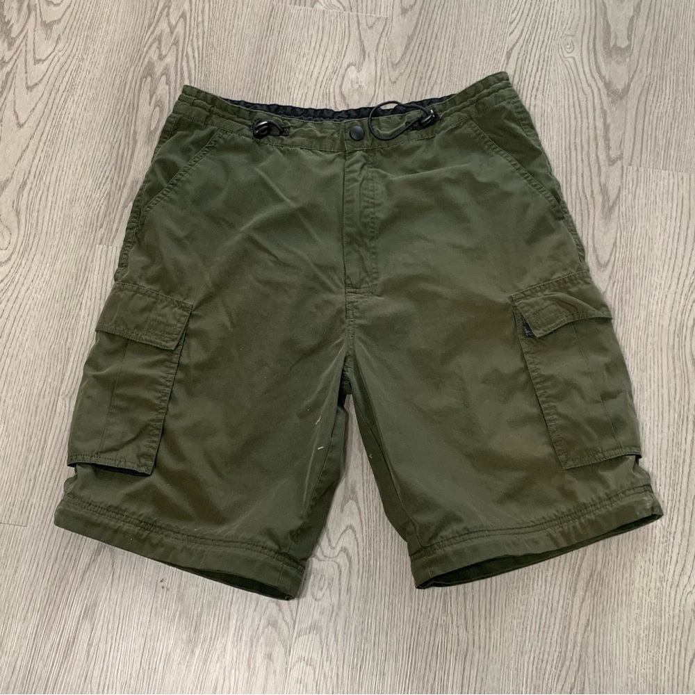 No Fear Green Convertible Cargo Shorts‎ Medium Skater Y2K